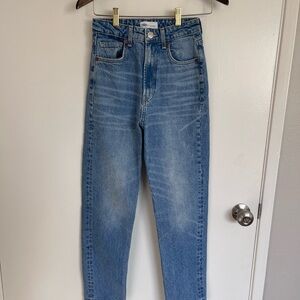 Zara Light Blue Straight Leg Jeans